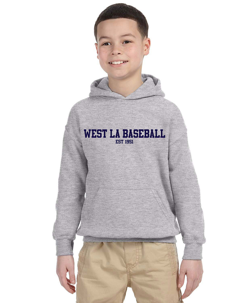 Youth Heavy Blend Hooded Sweatshirt - Text Logo